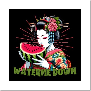 Watermelon geisha Posters and Art